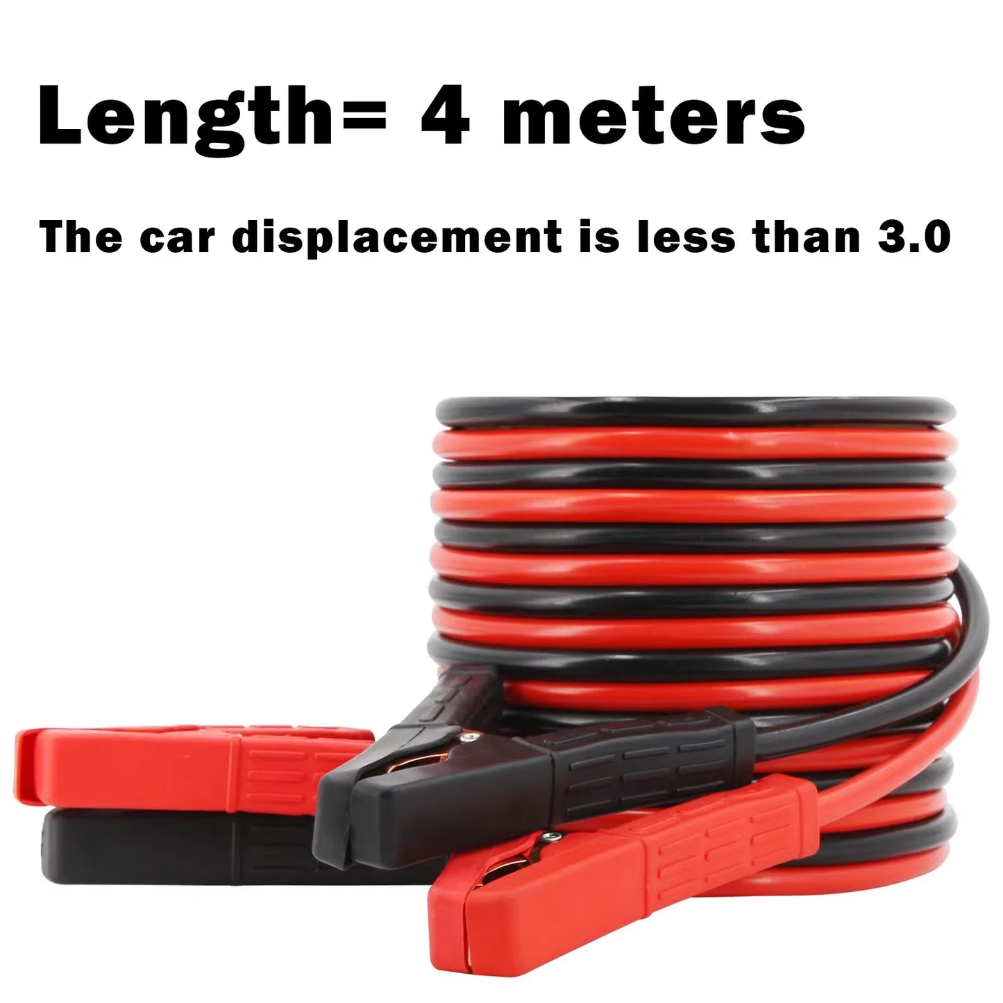 Auto Battery Heavy Duty Jumper Cables 4M 2000A Booster Cables for Cars Truck SUV Positive and Negative Firewire Jump Start Cable