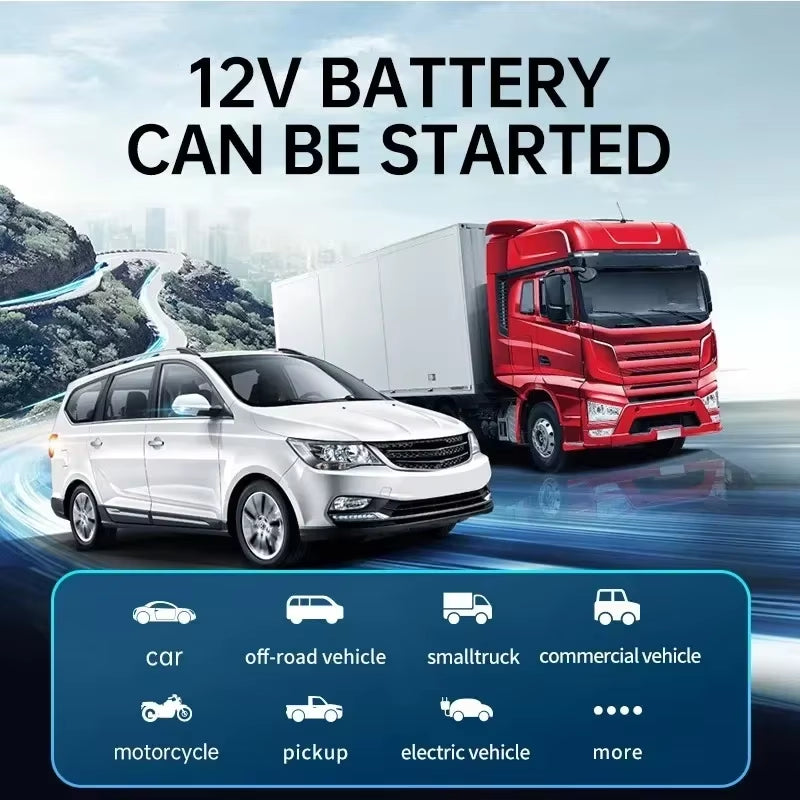 Jump Starter 4 in 1 Air Compressor Power Bank Portable Battery for 12V Car Emergency Booster Starting Device Tire Inflator Pump
